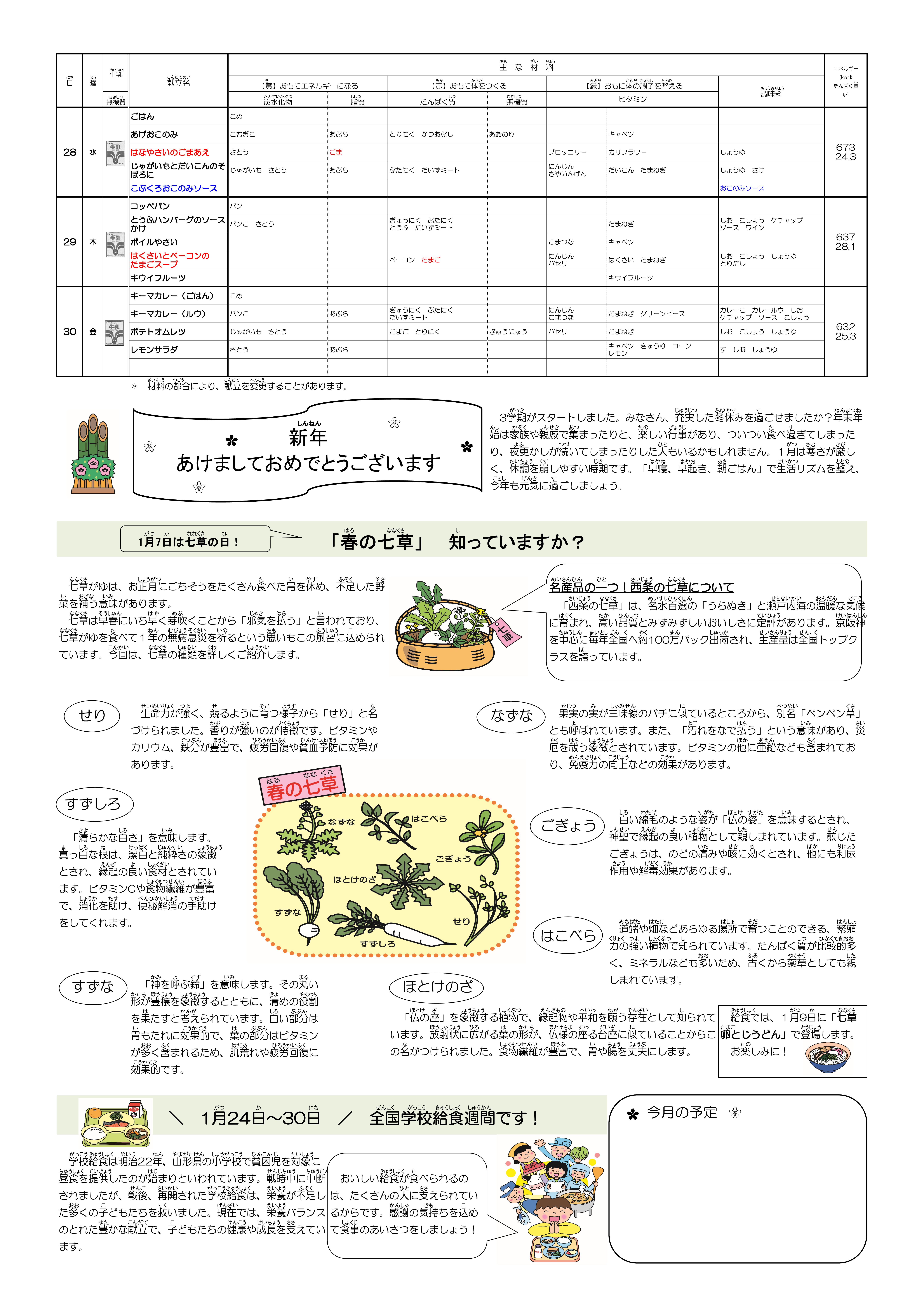 ◆2026.1月　火木小献立・アレルギー献立表-02